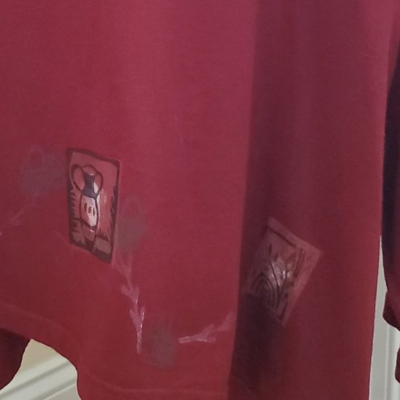 BLUE FISH Red Lagenlook Tunic - Rare Asymmetrical / Hand Printed - Picture 9 of 13